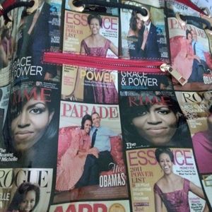 Red Michelle Obama purse